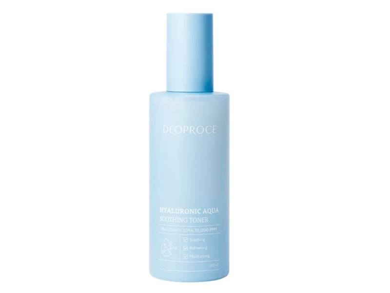 Успокаивающий тонер с гиалуроновой кислотой DEOPROCE Hyaluronic Aqua Soothing Toner (200мл)