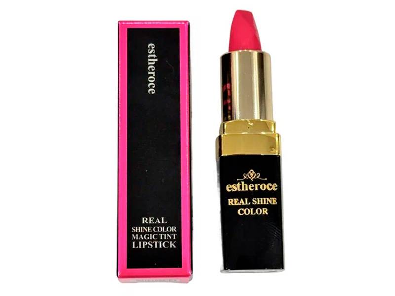 Нежная увлажняющая помада для губ Deoproce Estheroce Real Shine Color Magic Tint Lipstick №01 Vivid Pink