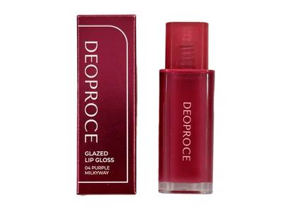 Блеск для губ нежно-пурпурного цвета Deoproce Glazed Lip Gloss #04 Purple Milkyway