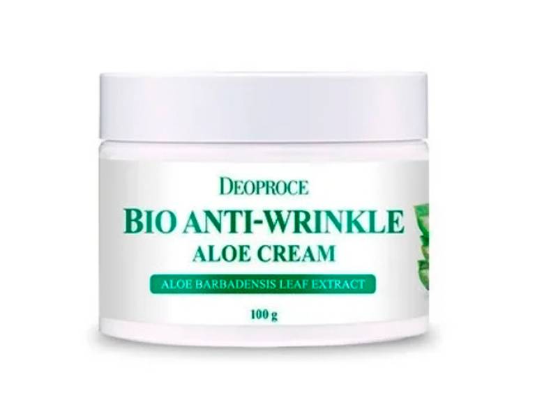 Антивозрастной крем для лица с экстрактом алоэ вера DEOPROCE Bio Anti Wrinkle Aloe Cream (100гр)