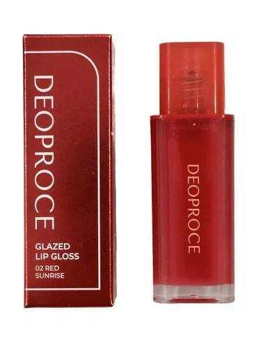 Глянцевый блеск для губ Deoproce Glazed Lip Gloss #02 Red Sunrise