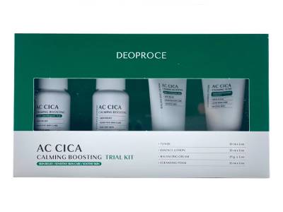 Набор из четырёх мини-пробников средств Deoproce AC Cica Calming Boosting Trial Kit