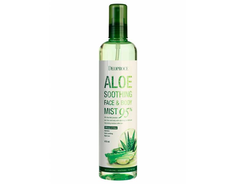 Спрей для лица и тела с алое Deoproce Soothing Face & Body Mist 95% (410мл)