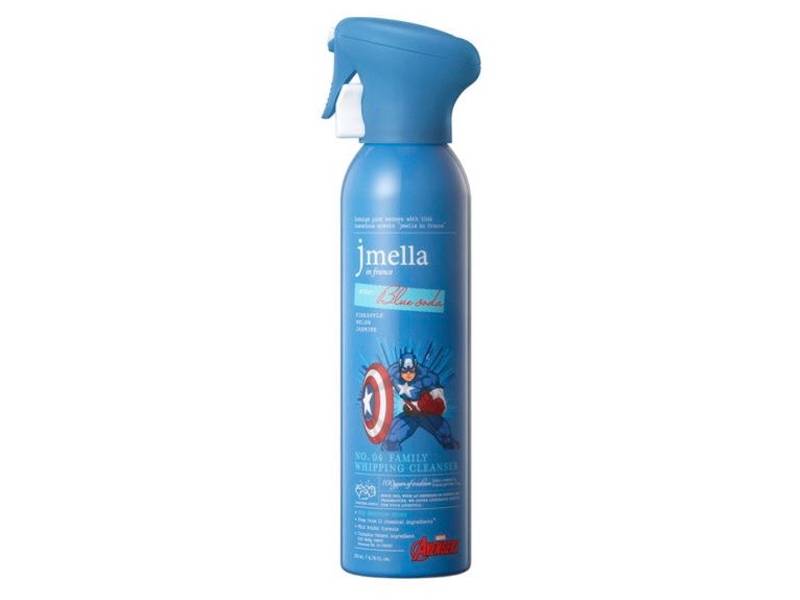 Очищающая пенка для ванны с ароматом содовой и ананаса JMELLA In France Marvel Blue Soda Family Whipping Cleanser Disney Captain America