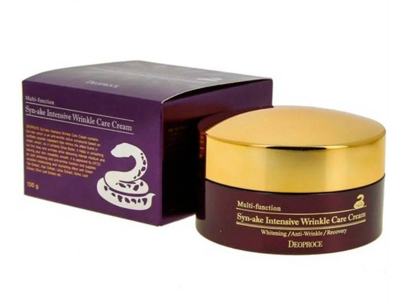 Интенсивный крем для лица со змеиным ядом Deoproce Syn-Ake Intensive Wrinkle Care Cream