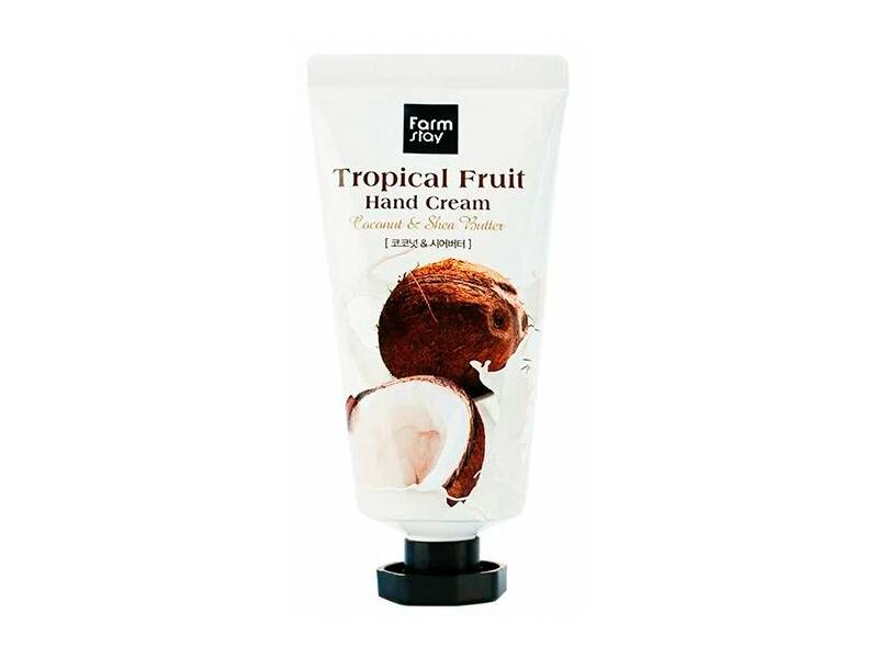 Крем для рук с кокосом и маслом ши FarmStay Tropical Fruit Hand Cream Coconut & Shea Butter