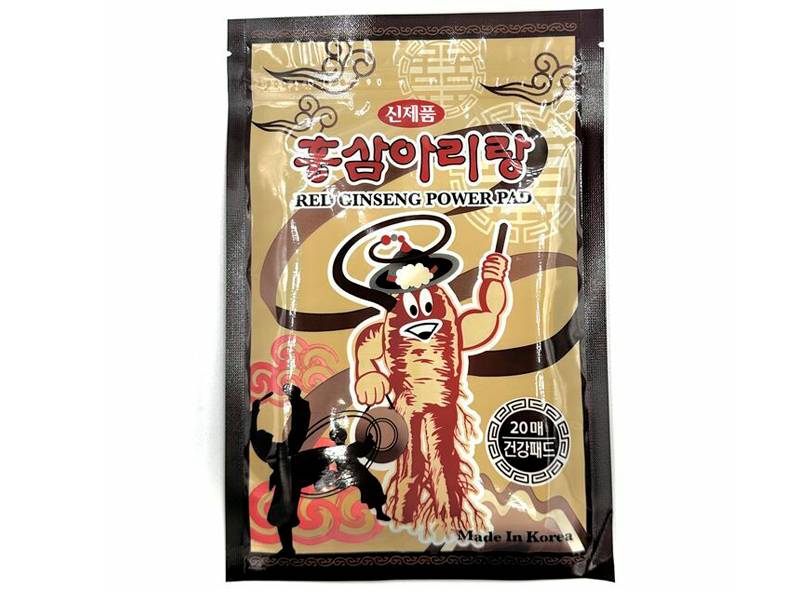 Набор из 20 обезболивающих пластырей с красным женьшенем Daejeon Arirang Red Ginseng Power Pad
