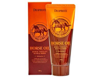 Крем для рук и тела с лошадиным жиром Deoproce Horse Oil Horse Therapy Hand & Body