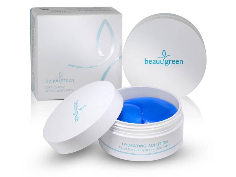 Увлажняющие гидрогелевые патчи для ухода за кожей вокруг глаз BeauuGreen Coral & Aqua Hydrogel Eye Patch