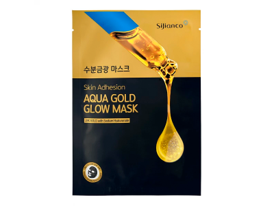 Увлажняющая антивозрастная тканевая маска с эффектом сияния SIJIANCO Skin Adhesion Aqua Gold Glow Mask [Anti-wrinkle]