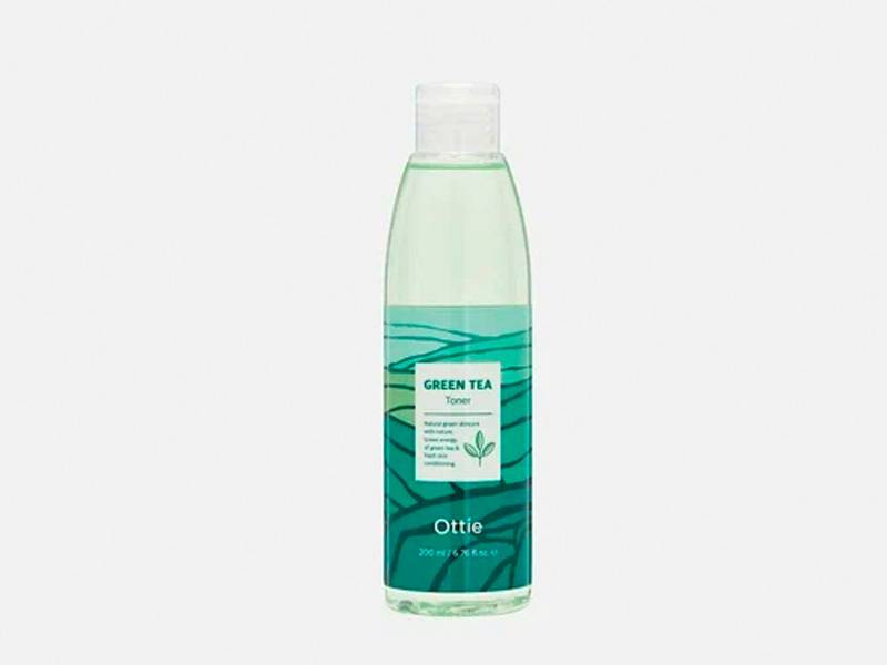 Увлажняющий тонер с экстрактом зелёного чая Ottie Green Tea Tone