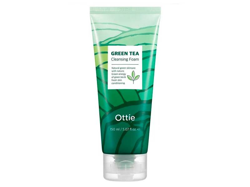 Пенка для умывания с экстрактом зелёного чая Ottie Green Tea Cleansing Foam
