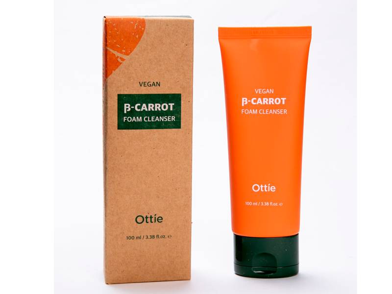 Мягкая очищающая пенка для умывания Ottie Vegan Beta-Carrot Foam Cleanser (100мл)